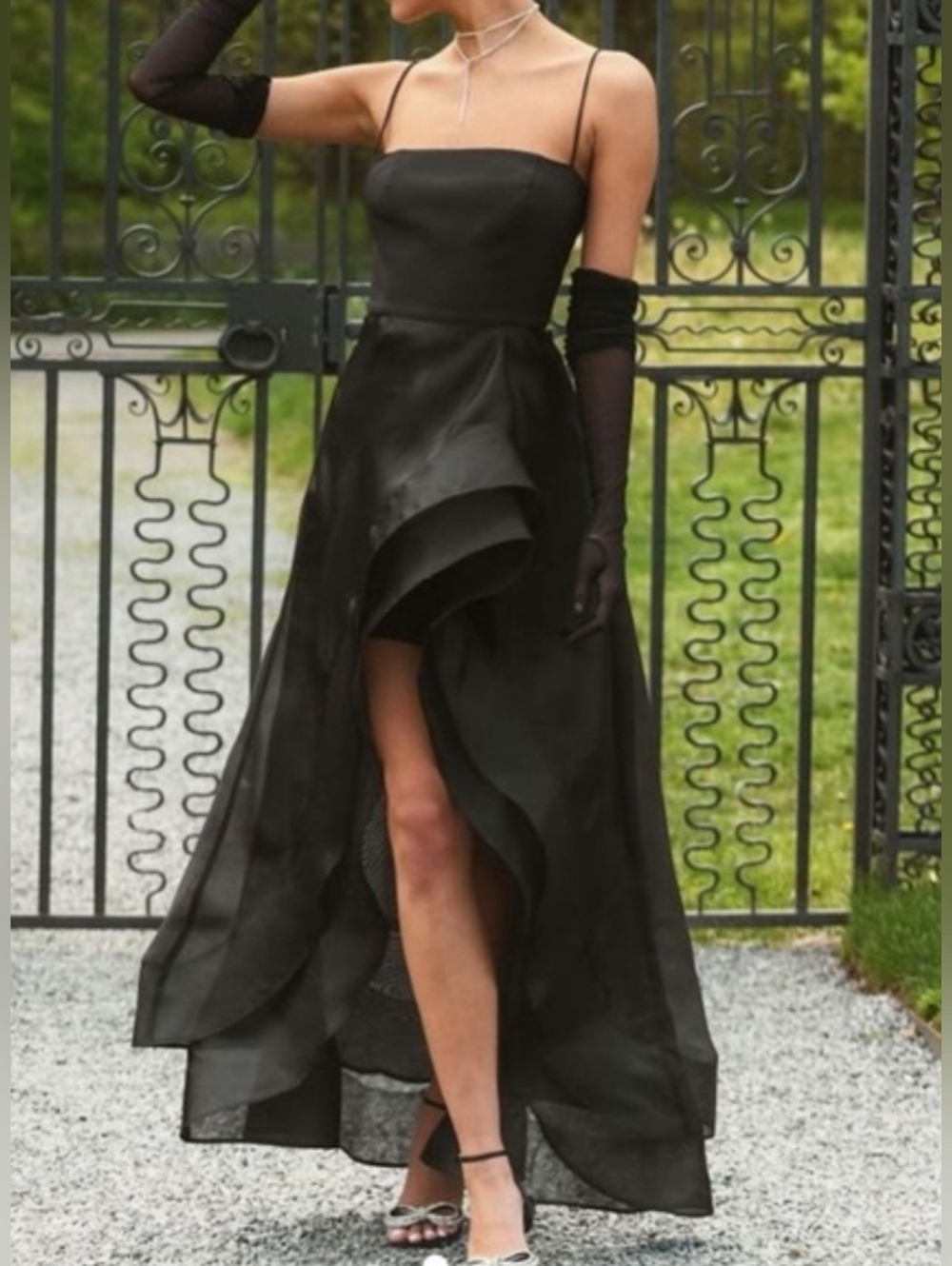 Anthropologie Hutch Black Cascading Ruffle Dress Size S - Picture 13 of 13